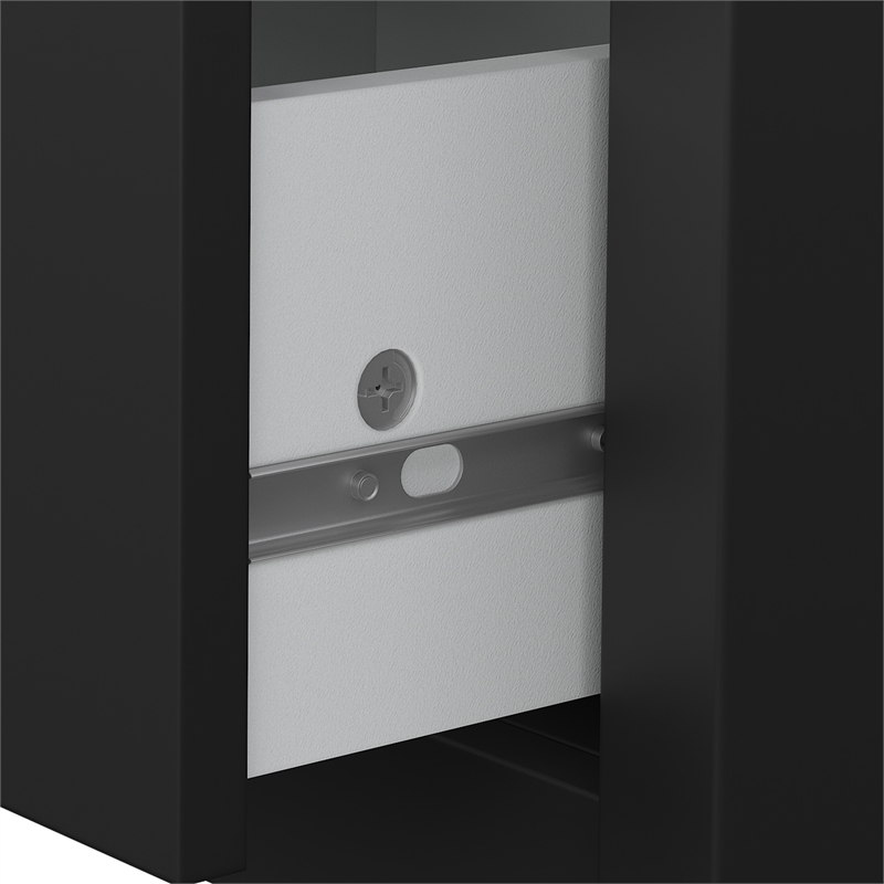 Tvilum Madrid 2 Drawer Engineered Wood Nightstand in Matte Black - Set of 2