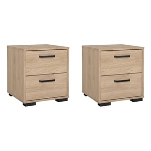 Tvilum Sofia 2 Drawer Engineered Wood Nightstand in Oak