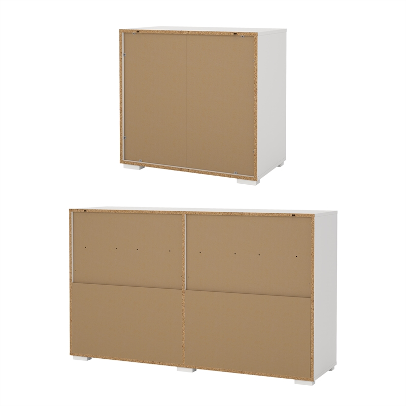 Tvilum Sofia 2-Piece Engineered Wood Bedroom Set in White