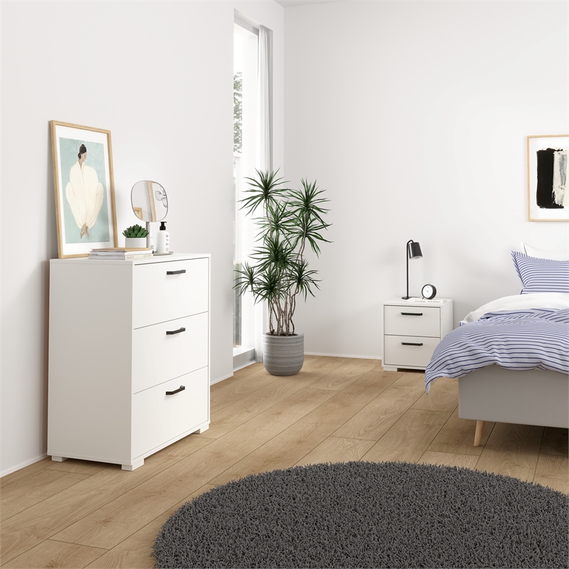 Tvilum Sofia  3-Piece Engineered Wood Bedroom Set in White