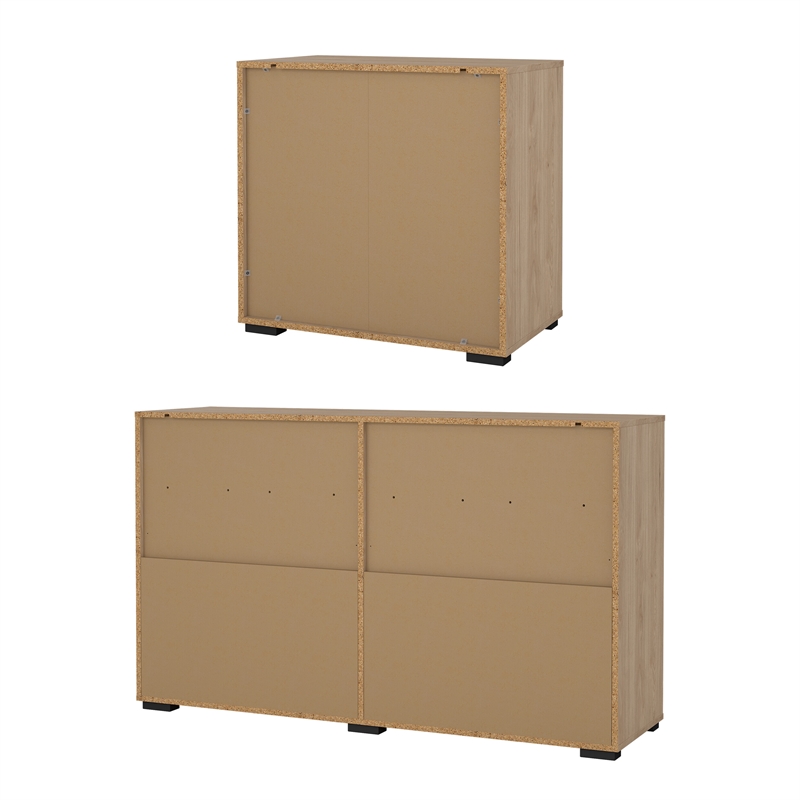 Tvilum Sofia  2-Piece Bedroom Set in Oak- 6 Drawer Double Dresser And Chest