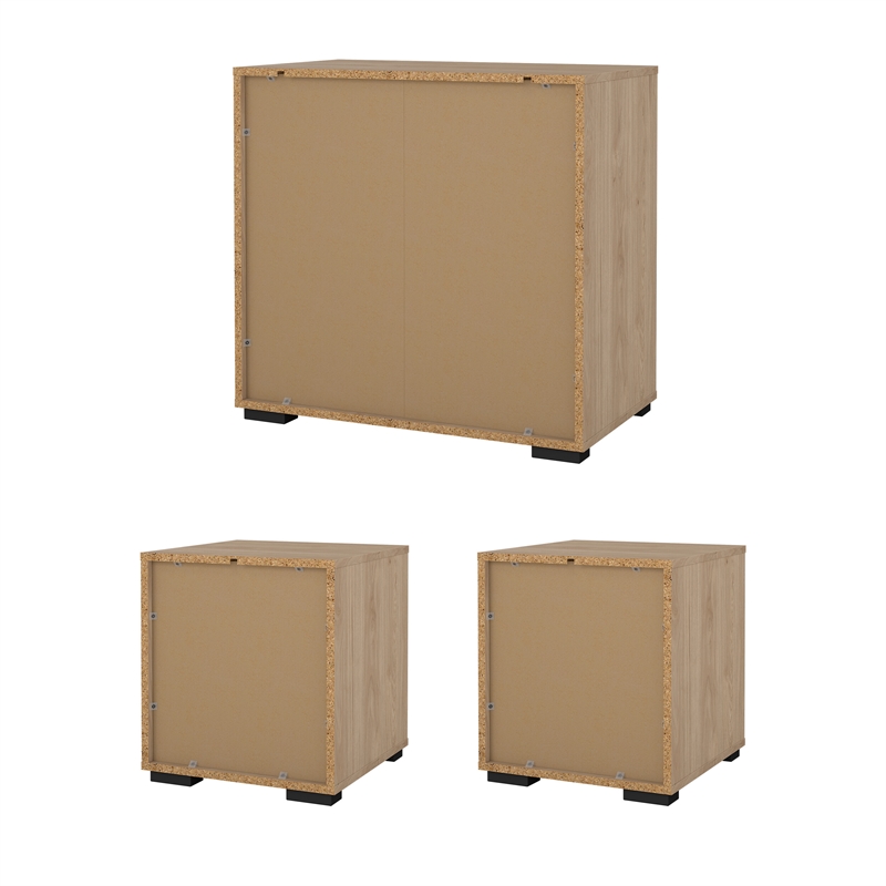 Tvilum Sofia 3-Piece Engineered Wood Bedroom Set in Oak