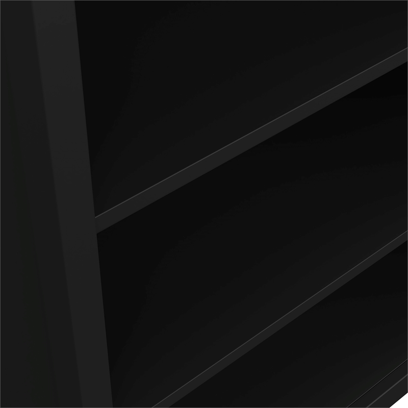 Tvilum Madrid 2-Piece Engineered Wood Matte Black Bookcase Set