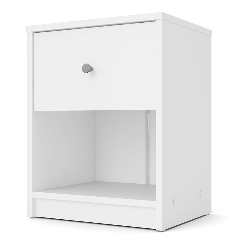 Tvilum Portland 1 Drawer Wood Nightstand in White