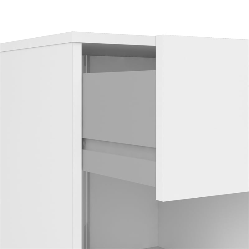 Tvilum Portland 1 Drawer Wood Nightstand in White