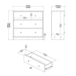 Tvilum Portland 3 Drawer Chest in Black
