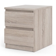 Tvilum Scottsdale 2 Drawer Wood Nightstand in Truffle