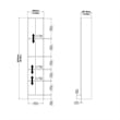 Tvilum Element Tall Narrow 5 Shelf Bookcase in White