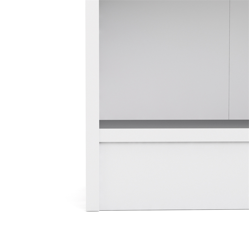 Tvilum Element Tall Wide 5 Shelf Bookcase in White