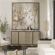 Uttermost Golden Raindrops Firwood and PU Abstract Art in Multi-Color