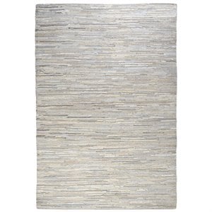 Uttermost Nyala 108x144&quot Recycled Leather and Hemp Rug in Light Beige