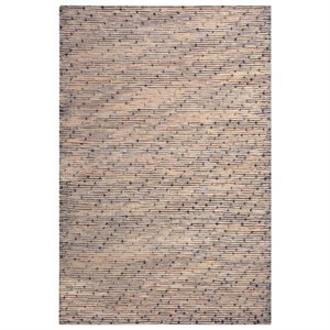 Uttermost Imara 60x96&quot Coastal Hand Woven Wool Rug in Navy Blue and Natural