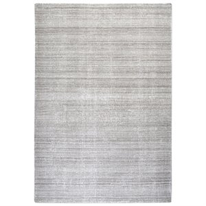 Uttermost Medanos 96x120&quot Contemporary Hand Woven Wool Rug in Gray