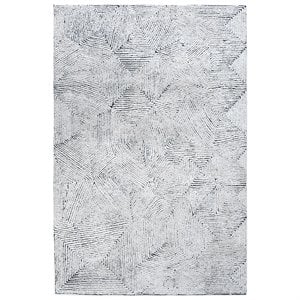Uttermost Maze 60x96&quot Hand-tufted Wool Rug in Ivory and Denim Blue