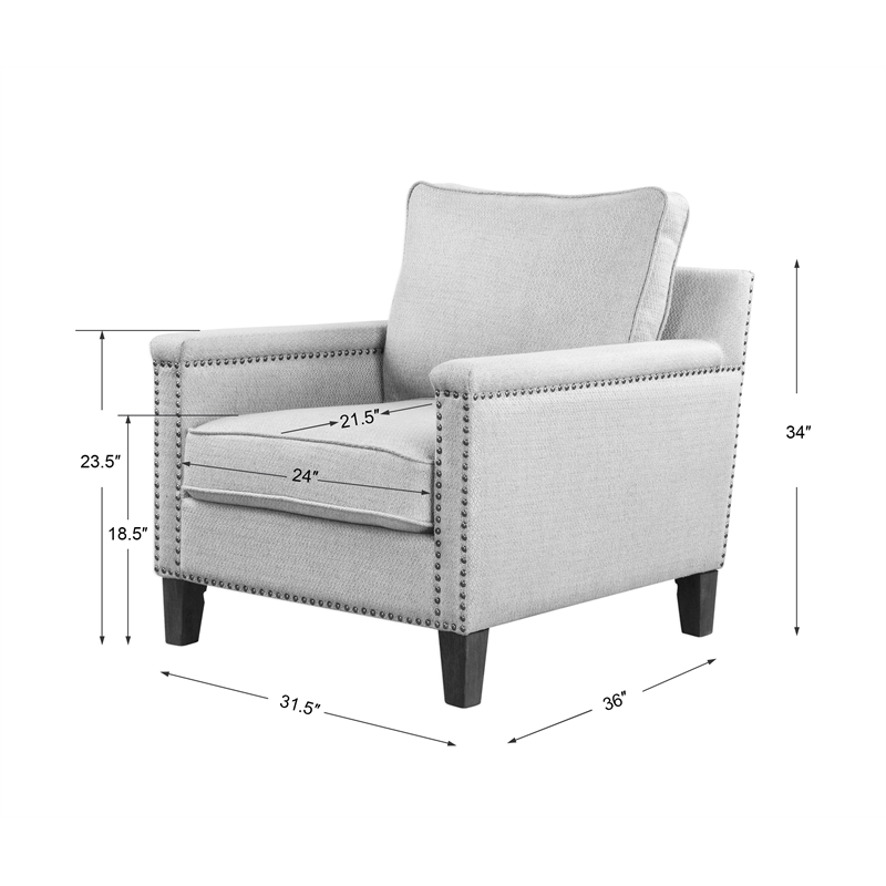 Uttermost Charlotta Coastal Wood and Fabric Accent Chair in Blue/Brass/Walnut