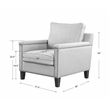 Uttermost Charlotta Coastal Wood and Fabric Accent Chair in Blue/Brass/Walnut