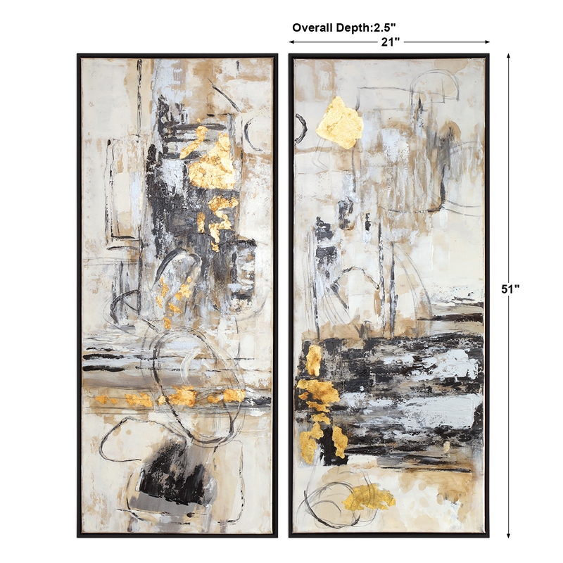 Uttermost Life Scenes Wood and Acrylic Abstract Art in Multi-Color (Set of 2)