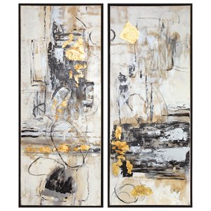 Uttermost Life Scenes Wood and Acrylic Abstract Art in Multi-Color (Set of 2)