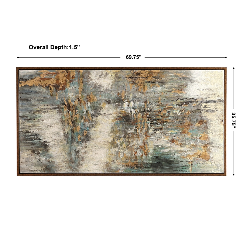 Uttermost Behind The Falls Firwood MDF and PU Abstract Art in Multi-Color
