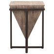 Uttermost Bertrand Iron and Wood Accent End Table in Gray Wash and Aged Black