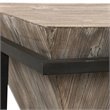 Uttermost Bertrand Iron and Wood Accent End Table in Gray Wash and Aged Black
