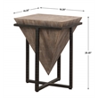 Uttermost Bertrand Iron and Wood Accent End Table in Gray Wash and Aged Black