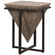 Uttermost Bertrand Iron and Wood Accent End Table in Gray Wash and Aged Black