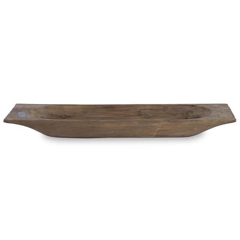 Uttermost Dough Coastal Reclaimed Wood and Iron Serving Tray in Brown