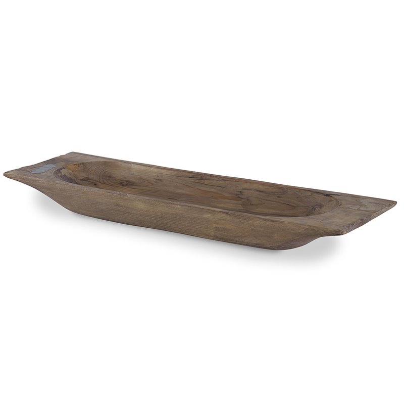 Uttermost Dough Coastal Reclaimed Wood and Iron Serving Tray in Brown