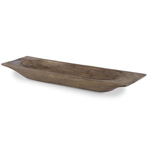 Uttermost Dough Coastal Reclaimed Wood and Iron Serving Tray in Brown