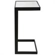 Uttermost Windell Cantilever Iron and Glass Top End Table in Black