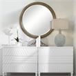 Uttermost Spera Contemporary Iron and MDF Wood Decorative Mirror in Gold