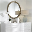 Uttermost Spera Contemporary Iron and MDF Wood Decorative Mirror in Gold