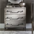 Uttermost Jory 3-Drawer Wood and Metal Accent Chest in Aged Ivory and Black