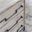 Uttermost Jory 3-Drawer Wood and Metal Accent Chest in Aged Ivory and Black