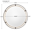 Uttermost Carrizo Contemporary MDF Iron and Glass Decorative Mirror in Bronze