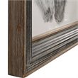Uttermost Custom MDF Glass Iron and Paper Horses Print in Black and White