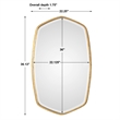 Uttermost Duronia MDF Wood and Metal Decorative Mirror in Antiqued Gold