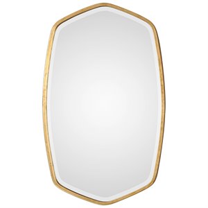 Uttermost Duronia MDF Wood and Metal Decorative Mirror in Antiqued Gold