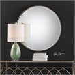 Uttermost Stefania MDF Wood and Iron Decorative Mirror in Antique Silver