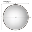 Uttermost Stefania MDF Wood and Iron Decorative Mirror in Antique Silver