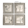 Uttermost Divination Wood Glass Paper Abstract Art in Gray/Off White (Set of 4)