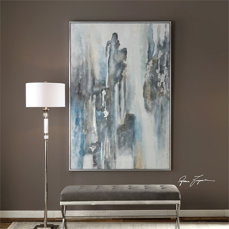 Uttermost Celebrate Contemporary Wood Canvas Acrylic Art in Multi-Color