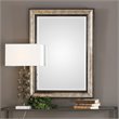 Uttermost Shefford Plastic and MDF Decorative Mirror in Antiqued Silver/Bronze