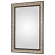 Uttermost Shefford Plastic and MDF Decorative Mirror in Antiqued Silver/Bronze