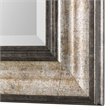 Uttermost Shefford Plastic and MDF Decorative Mirror in Antiqued Silver/Bronze