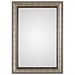 Uttermost Shefford Plastic and MDF Decorative Mirror in Antiqued Silver/Bronze