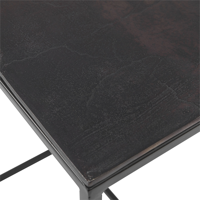 Uttermost Coreene 3-Piece Iron and Aluminum Nesting Table Set in Bronze