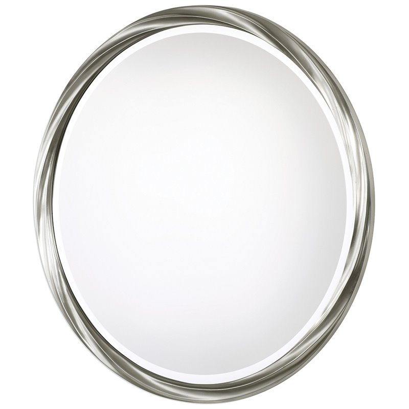 Uttermost Orion Contemporary PU and MDF Wood Decorative Mirror in Silver