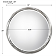 Uttermost Orion Contemporary PU and MDF Wood Decorative Mirror in Silver